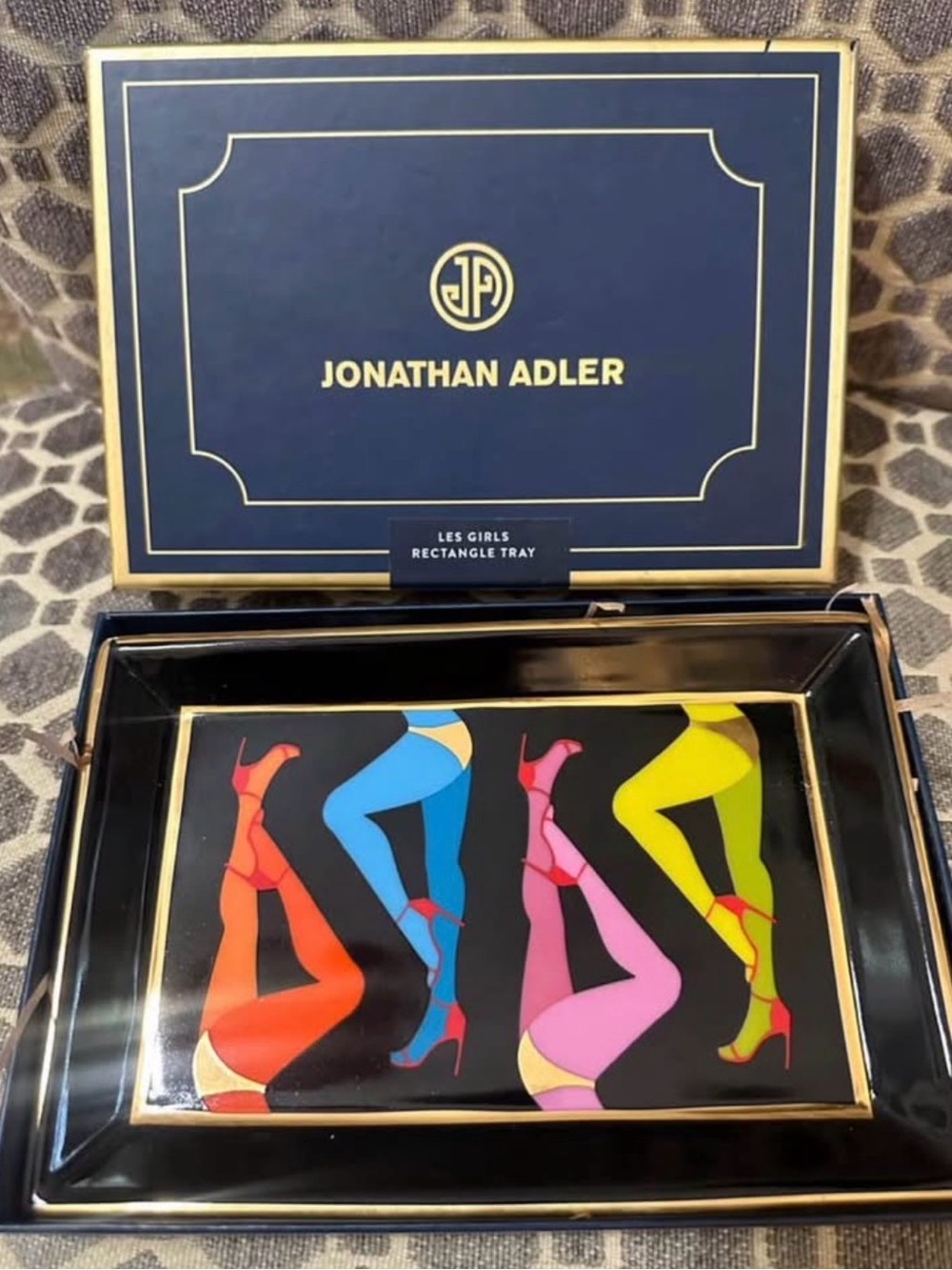 Jonathan Adler Les Girls Ceramic Rectangle Tray